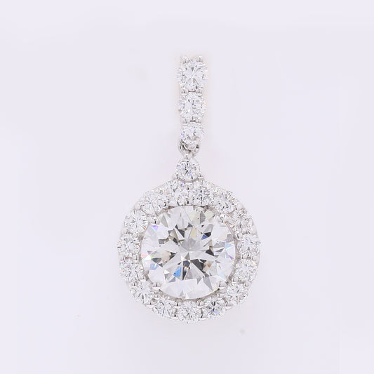 2.22 Carats Lab Grown Diamond 14K Gold Pendant