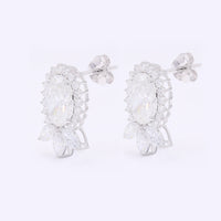 4.00 Carats Lab Grown Diamond 14K Gold Earrings