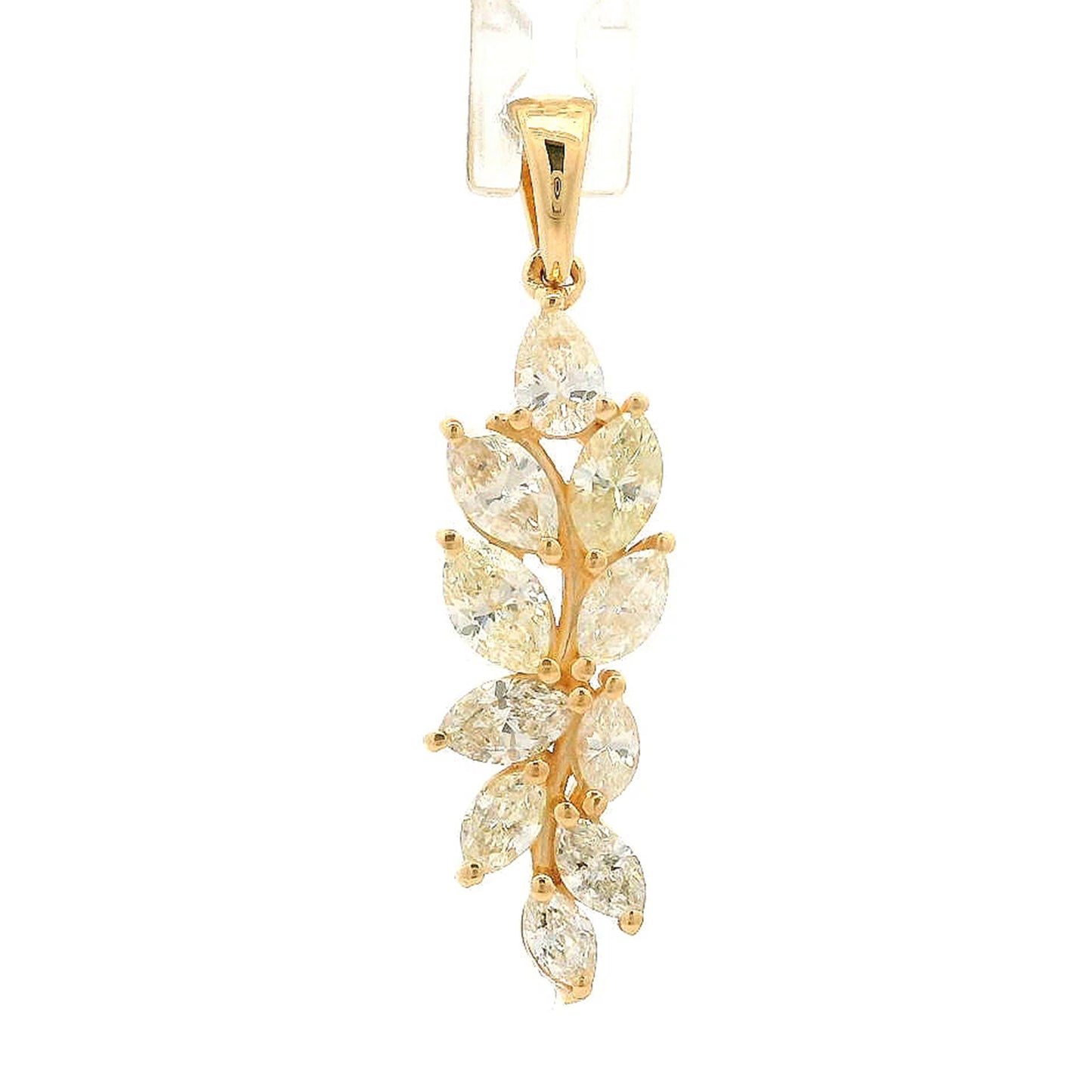 0.89 Ct Marquise Diamond 14K Gold Pendant
