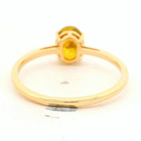 0.92 Ct Oval Yellow Diamond 14K Gold Ring