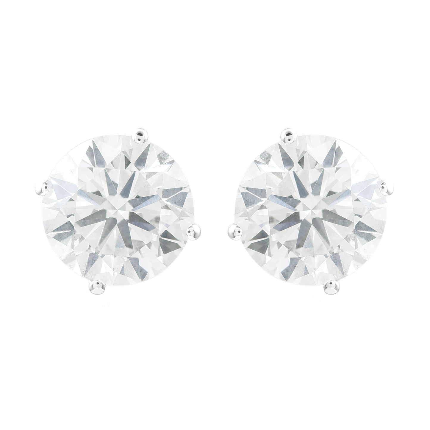 3.18 Carats Lab Grown Diamond 14K Gold Earrings