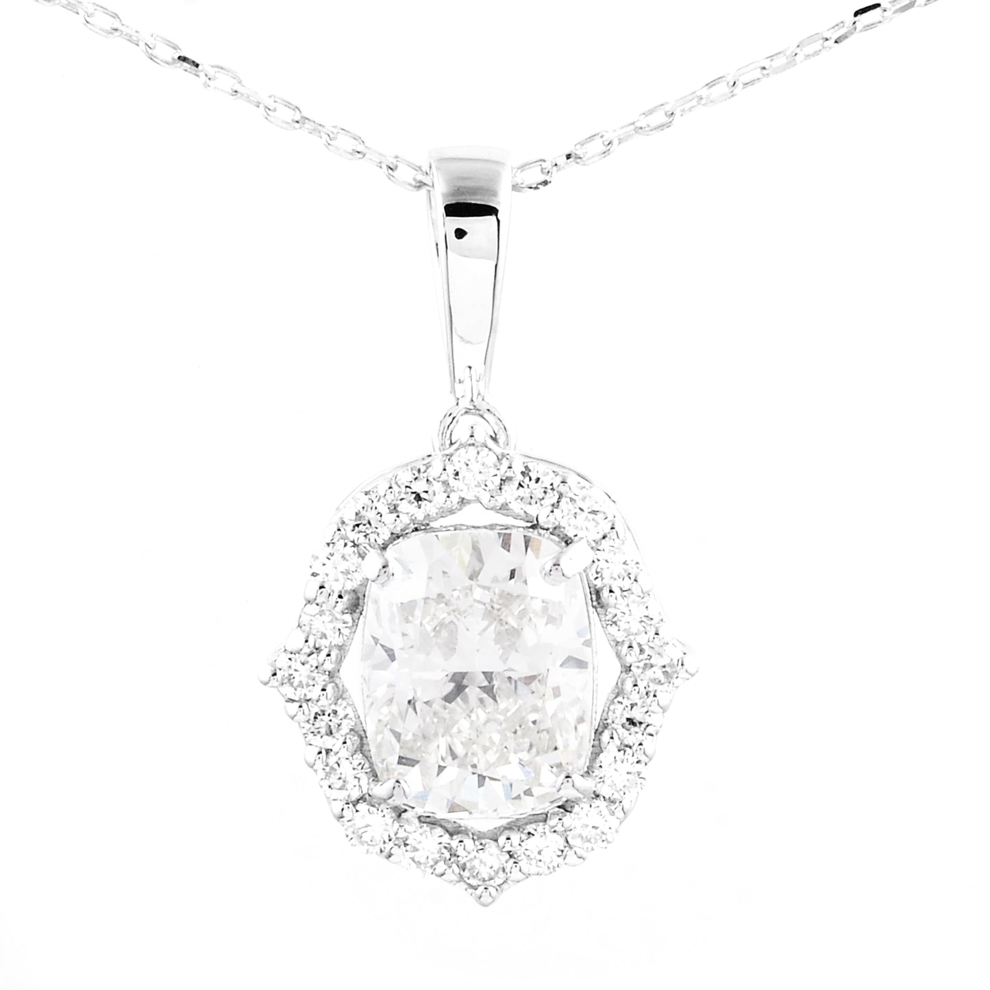 1.46 Carats Lab Grown Diamond 14K Gold Pendant