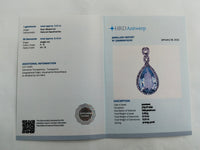 3.35 Ct Pear Mixed Cut Natural Aquamarine 950 Platinum Pendant