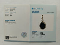 3.10 Ct Oval Mixed Cut Natural Sapphire 14K Gold Pendant