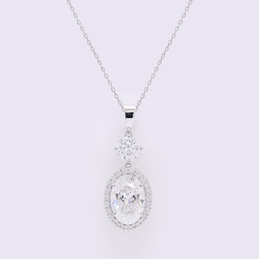 2.98 Carats Lab Grown Diamond 14K Gold Pendant
