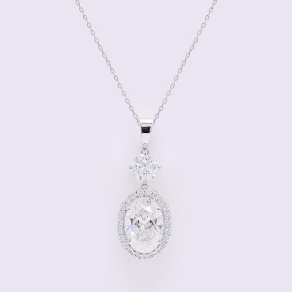 2.98 Carats Lab Grown Diamond 14K Gold Pendant