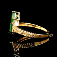 1.09 Ct Octagon Emerald 14K Gold Ring