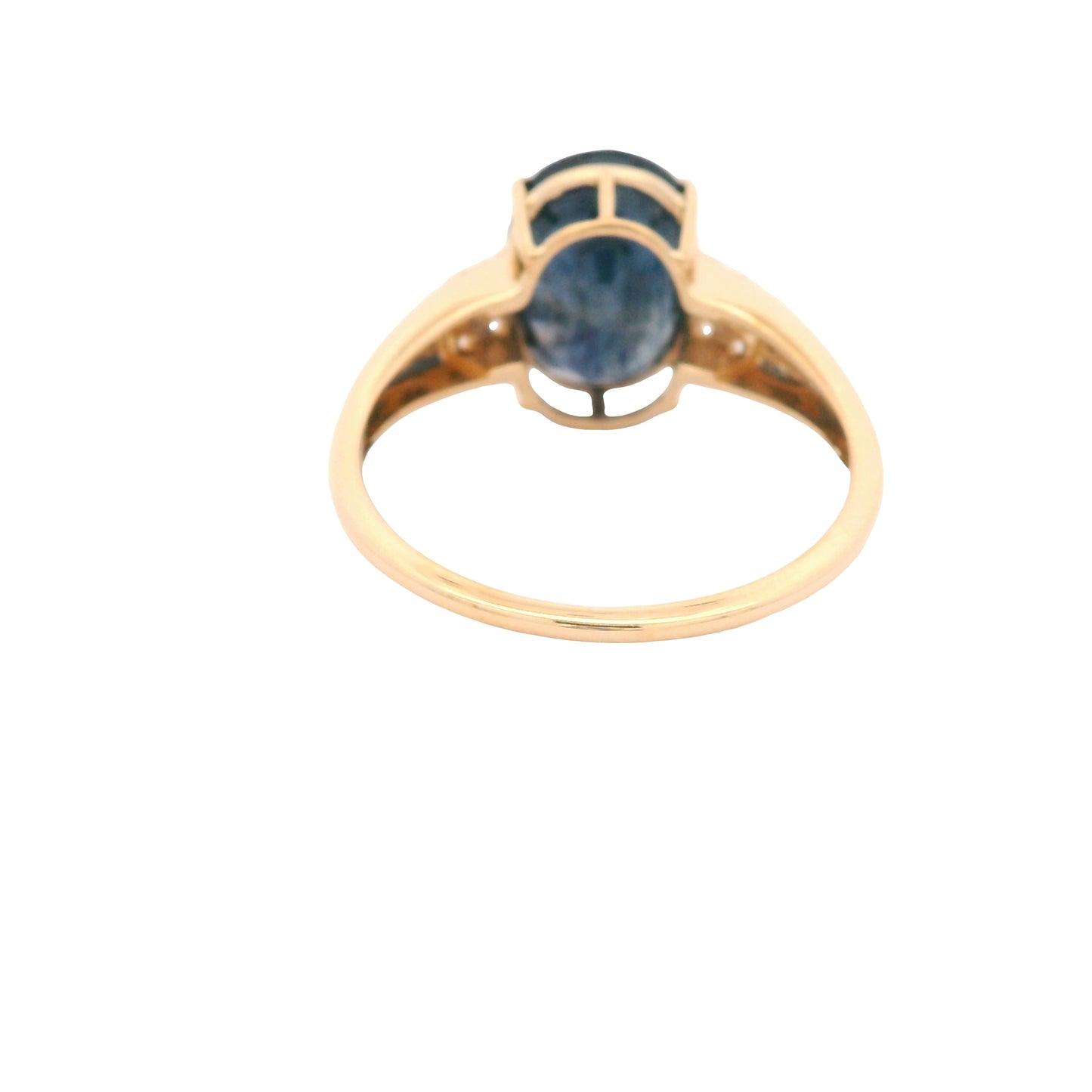 3.96 Ct Oval Sapphire 14K Gold Ring