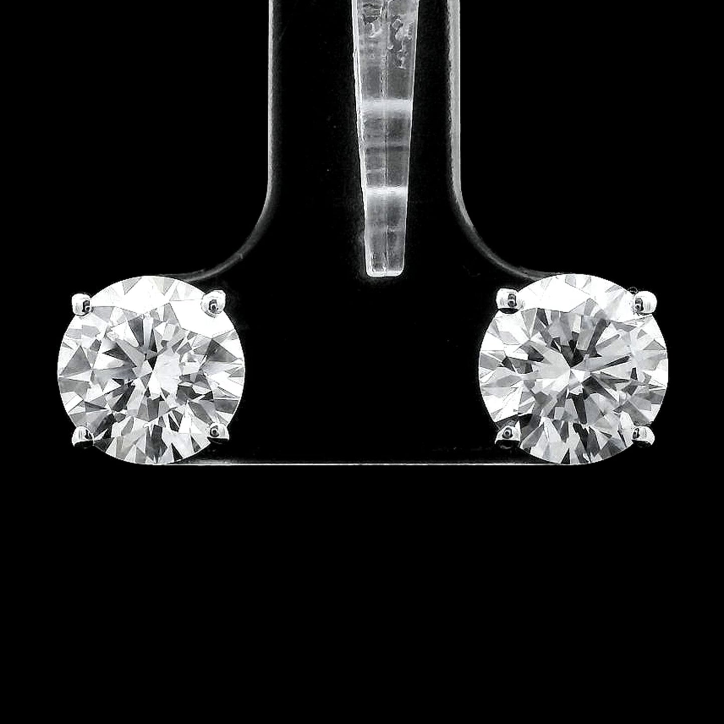 3.19 Carats Lab Grown Diamond 14K Gold Earrings