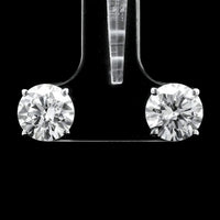 3.19 Carats Lab Grown Diamond 14K Gold Earrings