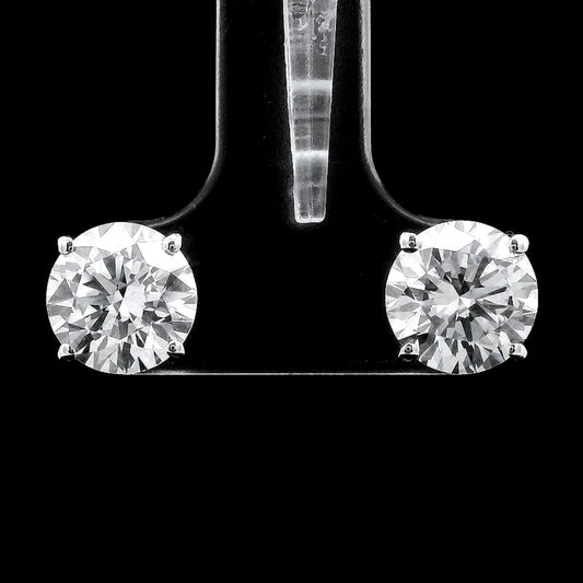 3.19 Carats Lab Grown Diamond 14K Gold Earrings