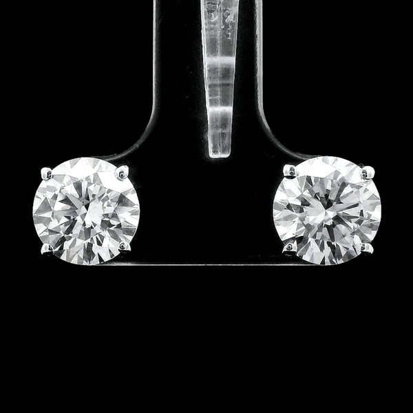 3.19 Carats Lab Grown Diamond 14K Gold Earrings