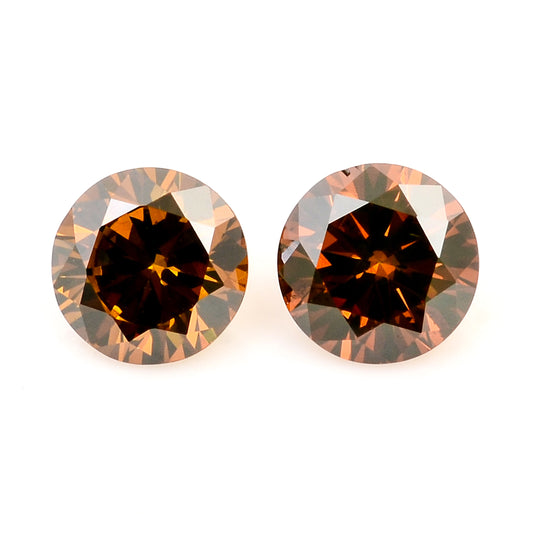 0.40 Red Diamond Round Loose Gemstone