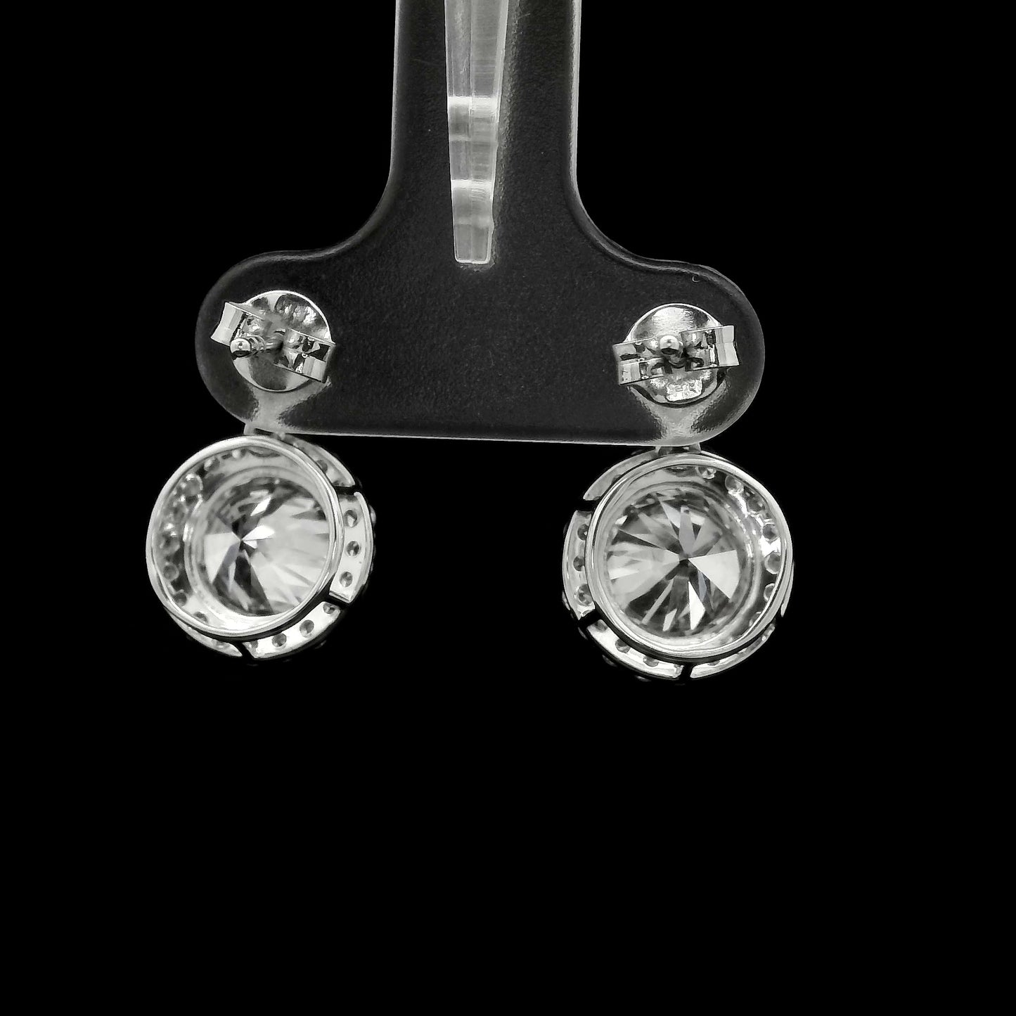 3.81 Ct Round Lab Grown Diamond 14K Gold Earrings