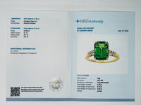 5.33 Ct Octagon Natural Peridot 14K Gold Ring