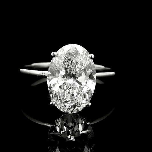 3.18 Carats Lab Grown Diamond 14K Gold Ring