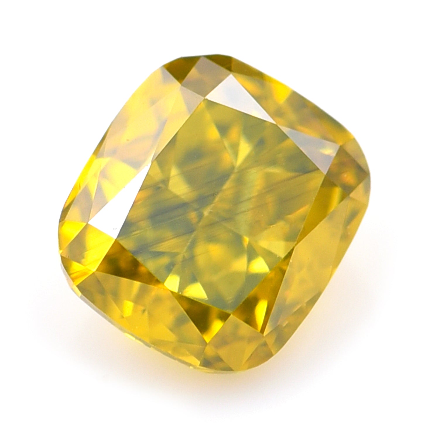 0.41 Yellow Diamond Cushion Loose Diamond