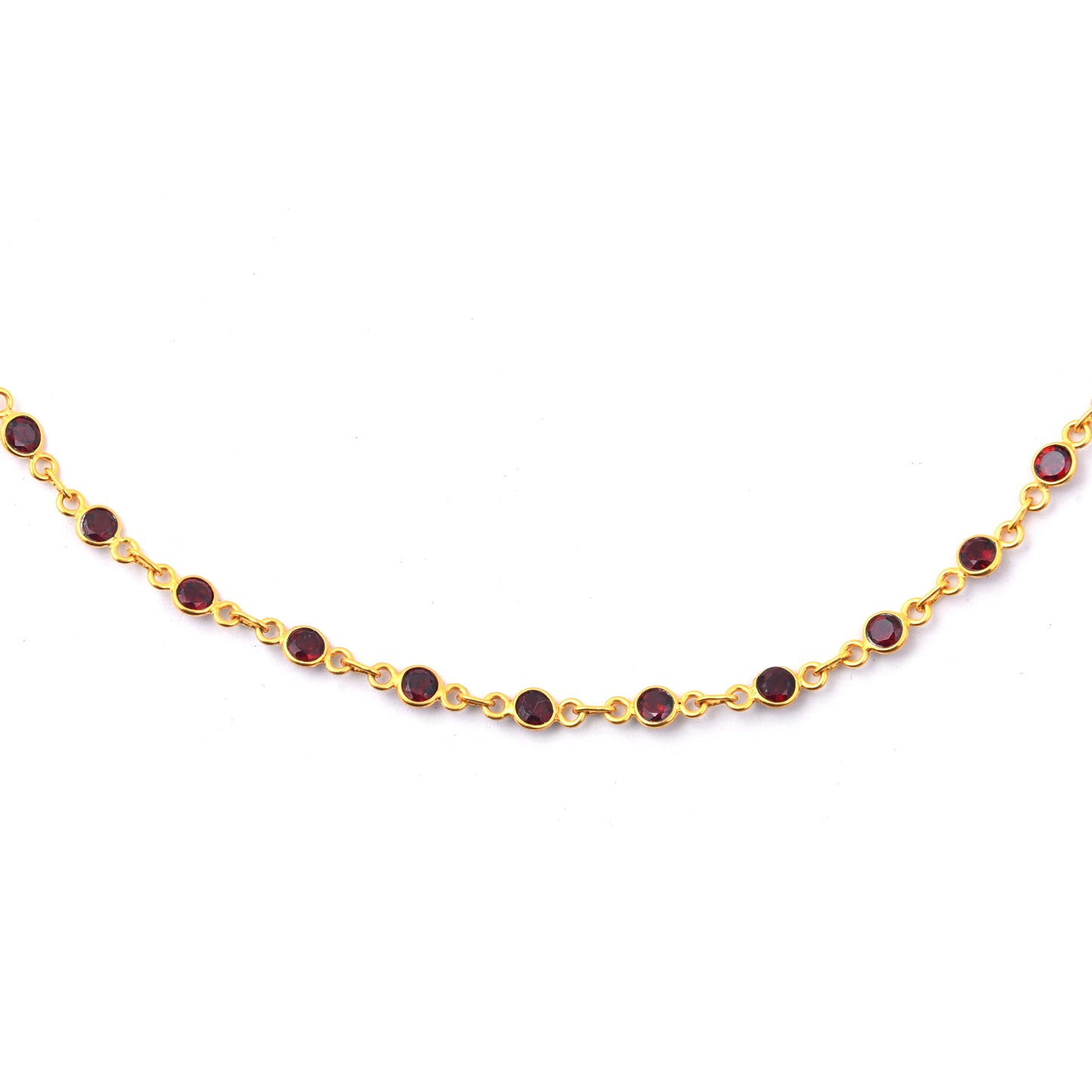 12.37 Ct Round Dyed Ruby 925 Sterling Silver Necklace