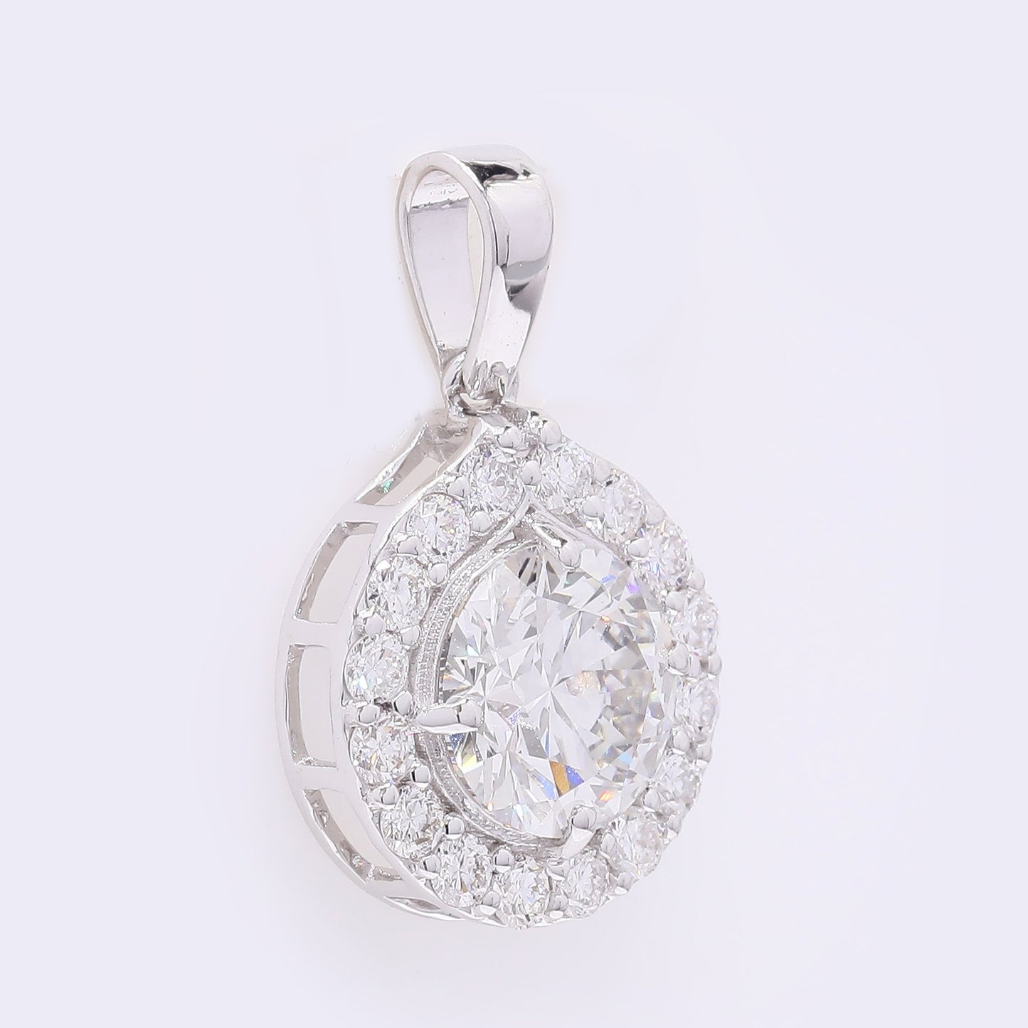 1.98 Carats Lab Grown Diamond 14K Gold Pendant