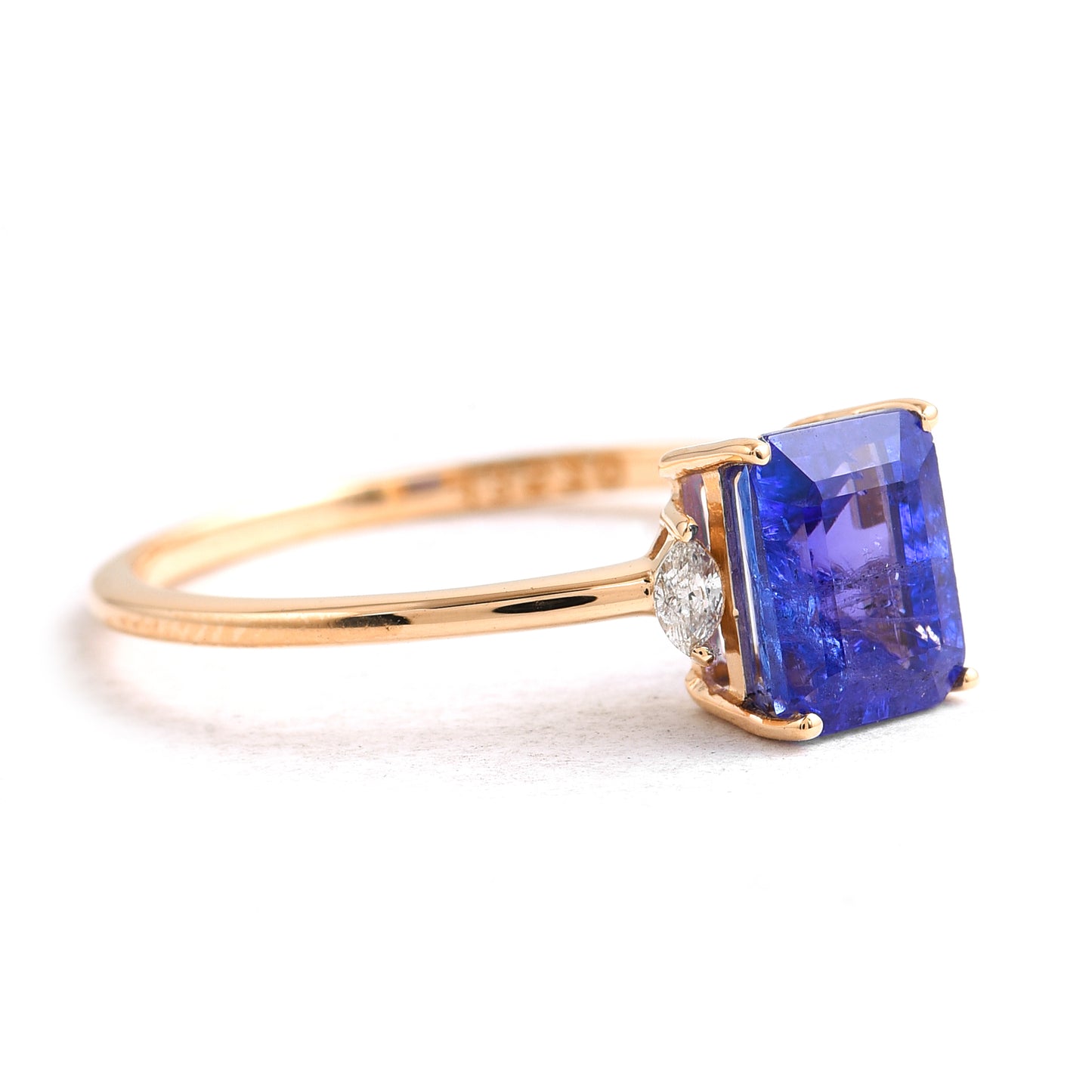 1.51 Ct Octagon Tanzanite 14K Gold Ring