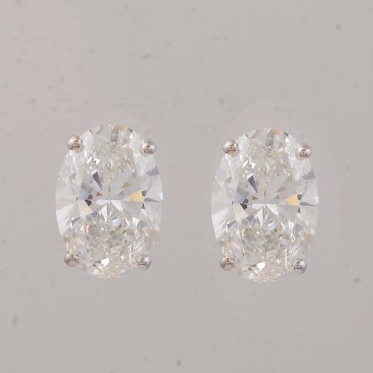 3.03 Carats Lab Grown Diamond 14K Gold Earrings