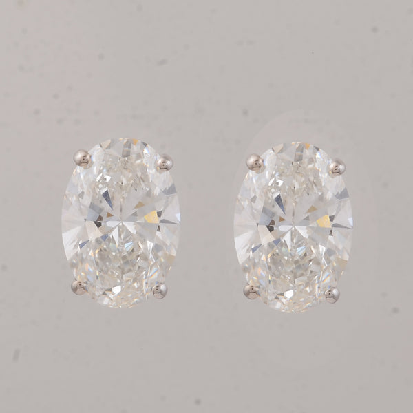 3.03 Carats Lab Grown Diamond 14K Gold Earrings