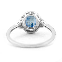 1.88 Ct Oval Mixed Cut Natural Sapphire 950 Platinum Ring