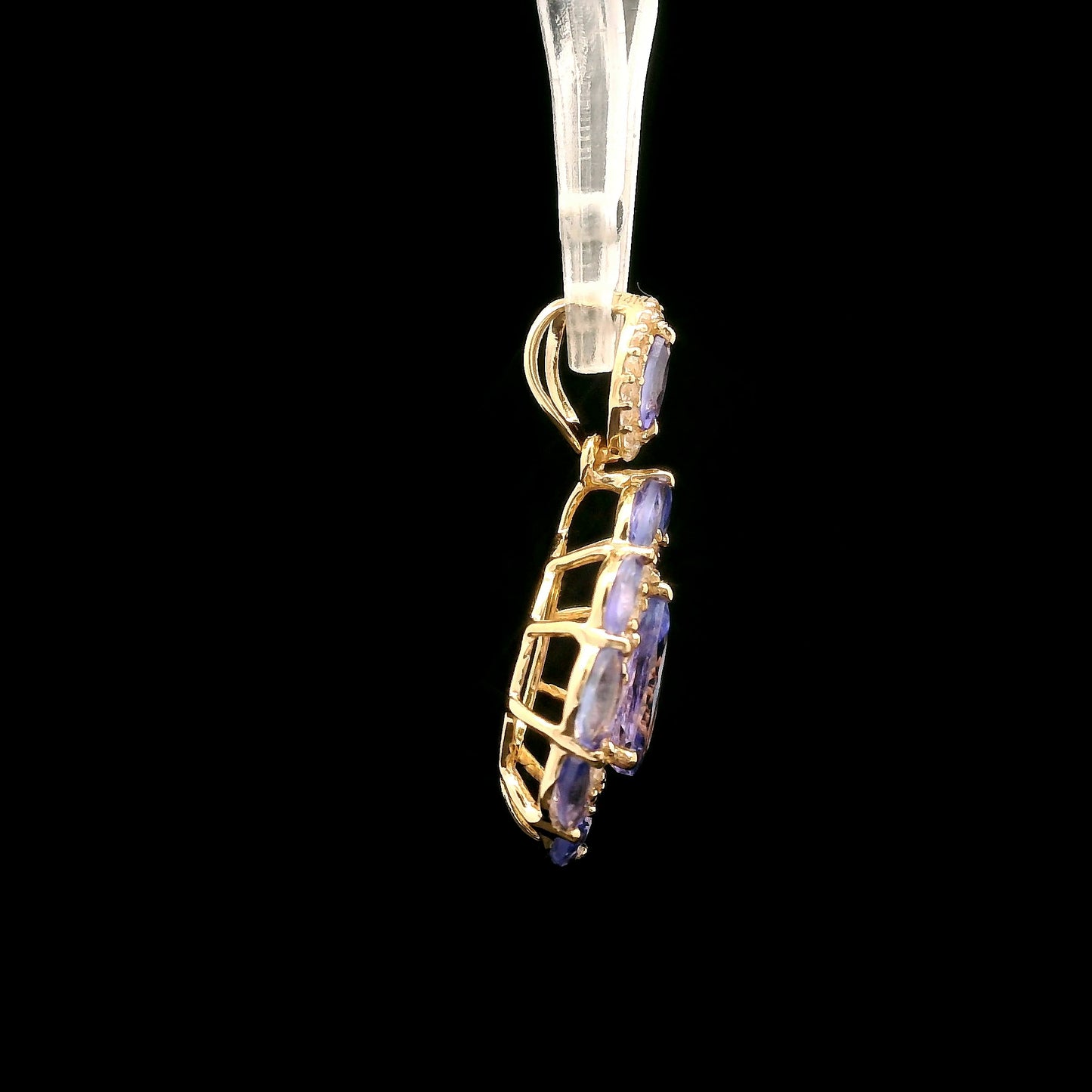 1.98 Ct Pear Tanzanite 14K Gold Pendant