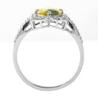 2.09 Ct Oval Mixed Cut Natural Bi-Coloured Sapphire 950 Platinum Ring