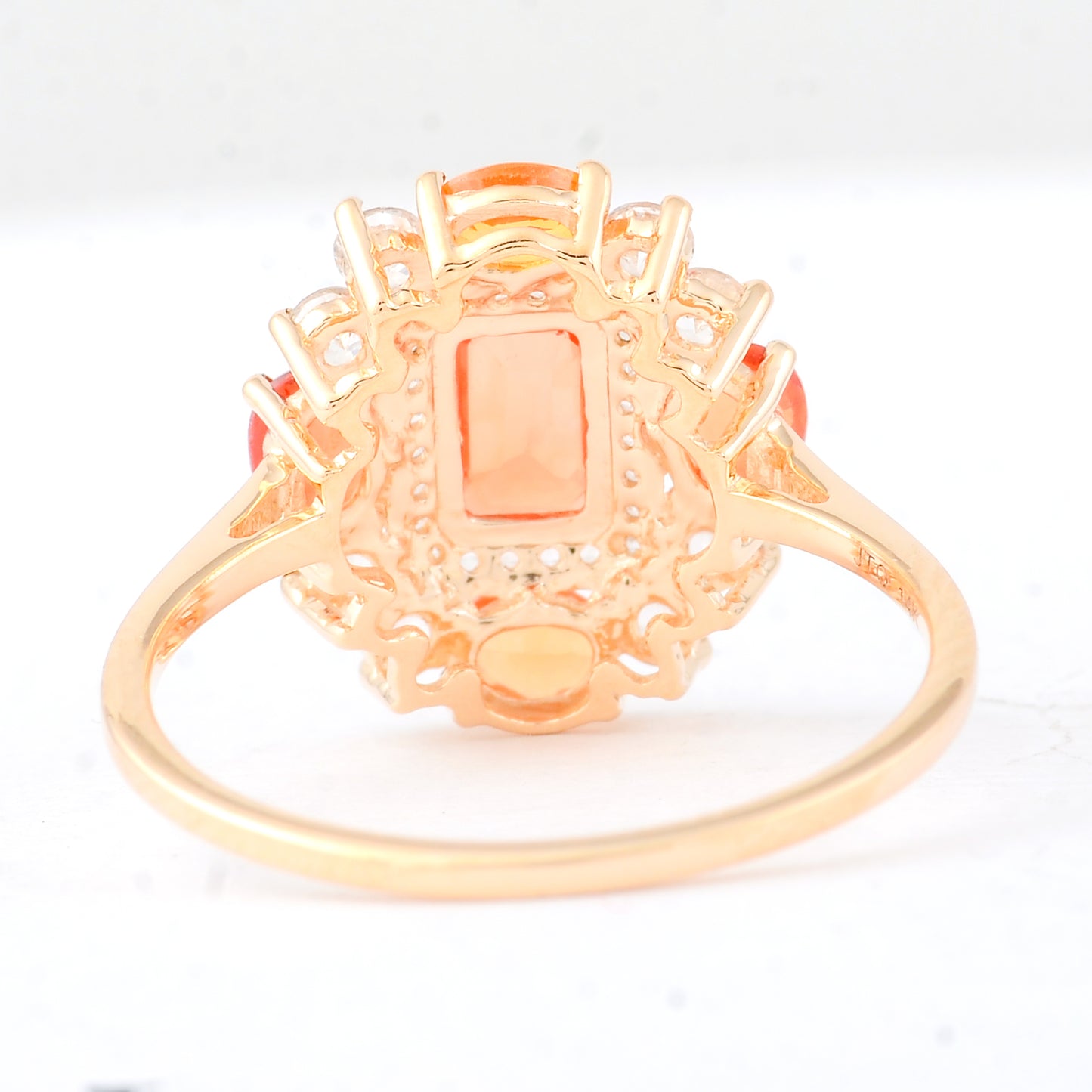 1.79 Ct Octagon Multi Sapphire 14K Gold Ring