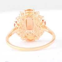 1.79 Ct Octagon Multi Sapphire 14K Gold Ring