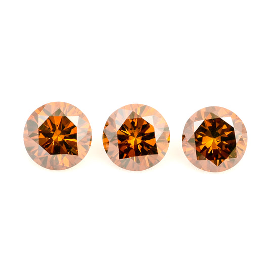 0.54 Red Diamond Round Loose Gemstone