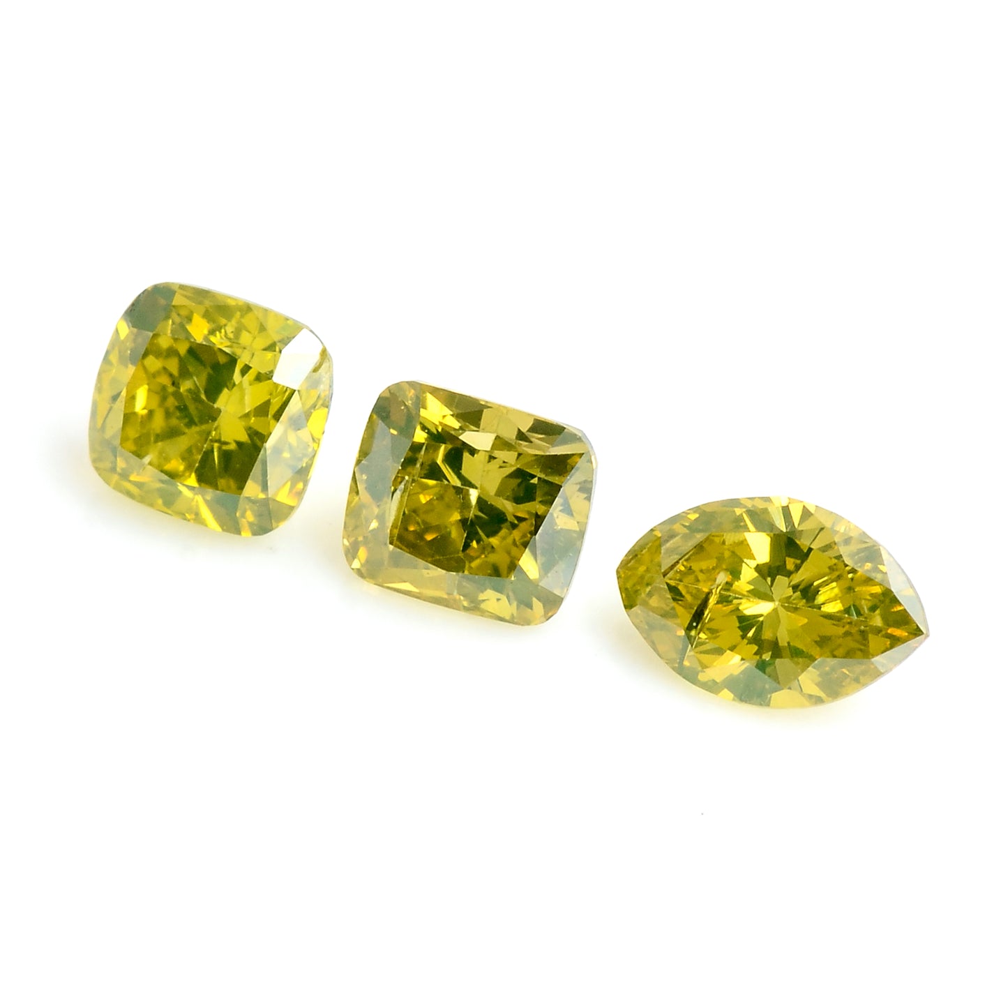 0.90 Carat Yellow Diamond Marquise, Cushion Loose Gemstone