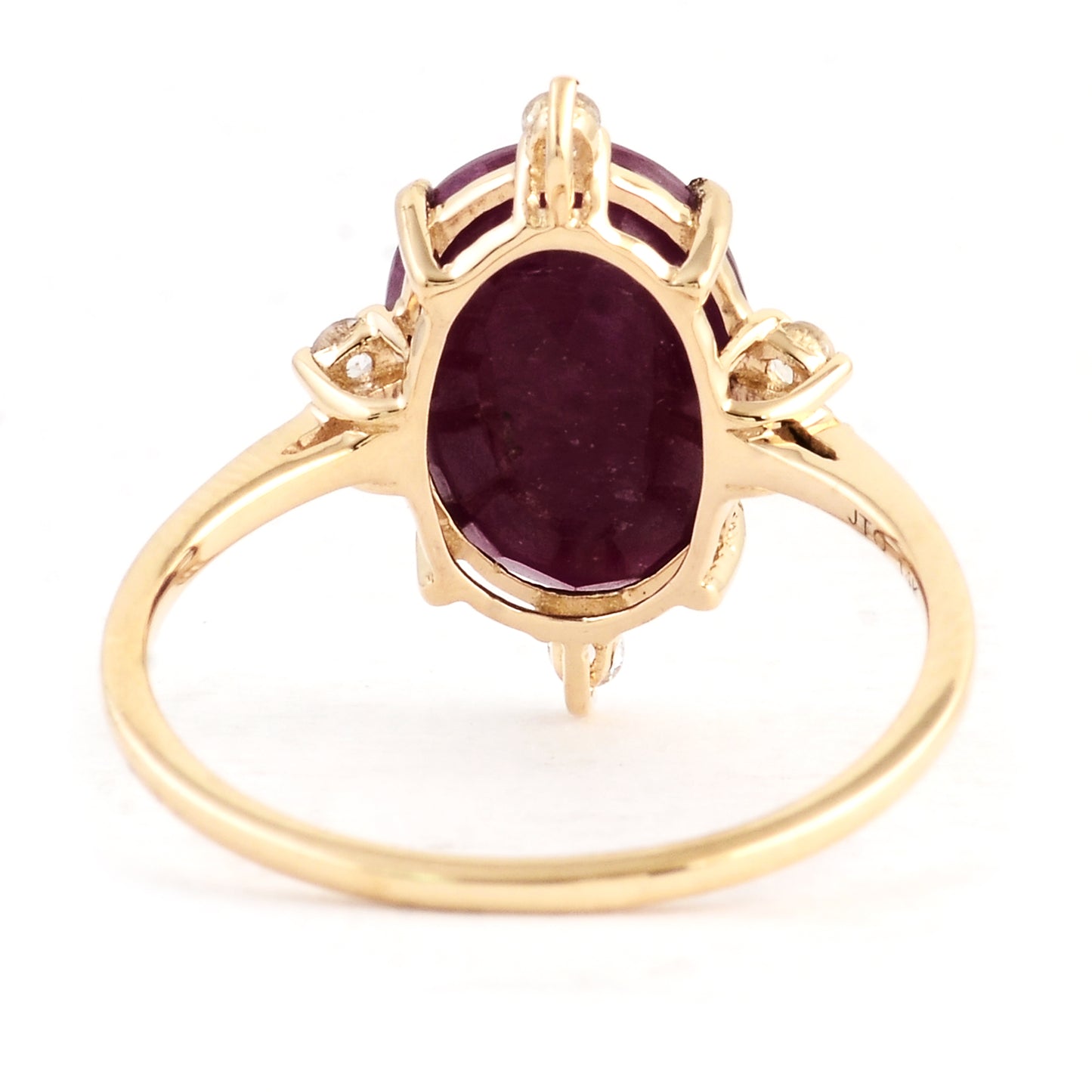 3.49 Ct Oval Ruby 14K Gold Ring