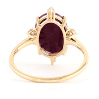 3.49 Ct Oval Ruby 14K Gold Ring