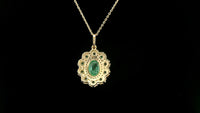 1.97 Ct Oval Emerald 14K Gold Pendant
