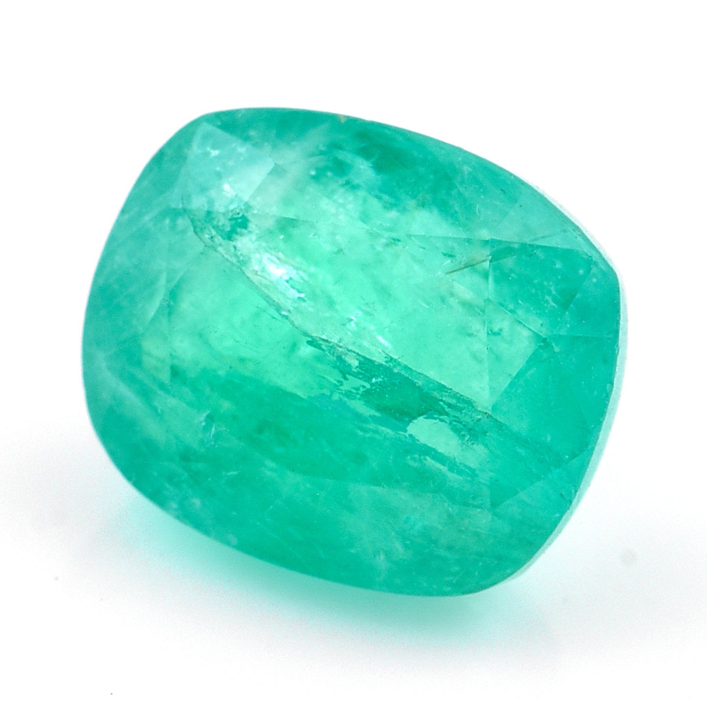 4.18 Natural Beryl Emerald Rectangular Cushion Mixed Cut Gemstone