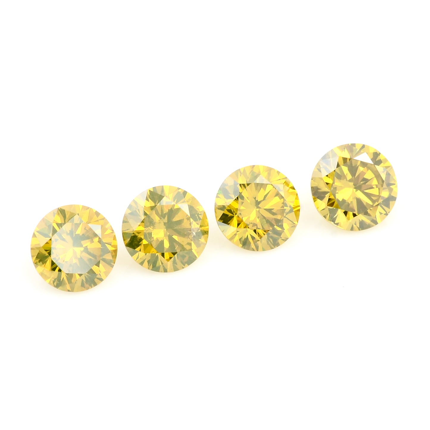 0.76 Yellow Diamond Round Loose Gemstone