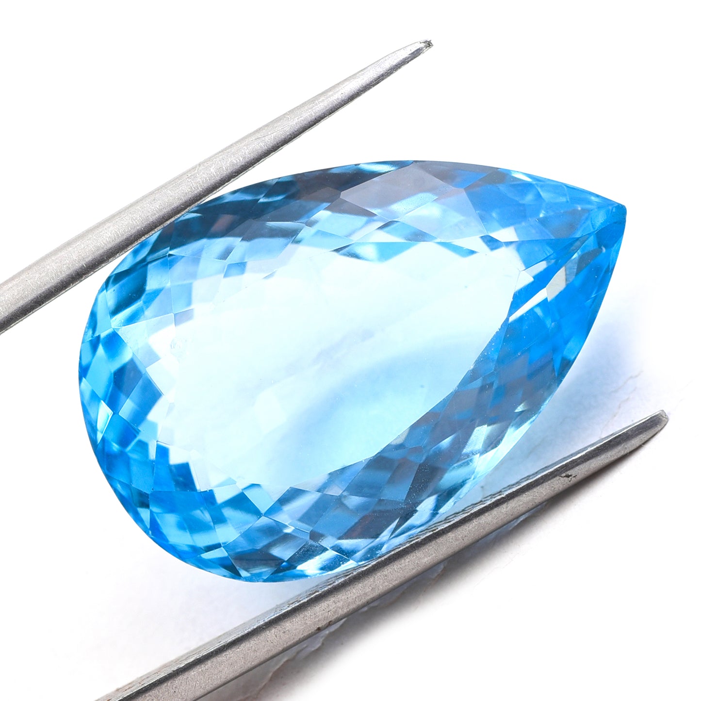 33.41 Natural Blue Topaz Pear Mixed Cut Gemstone