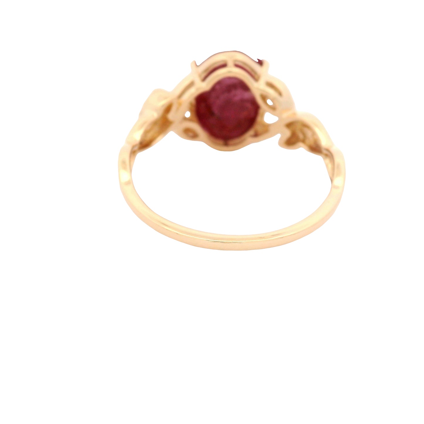2.86 Ct Oval Ruby 14K Gold Ring