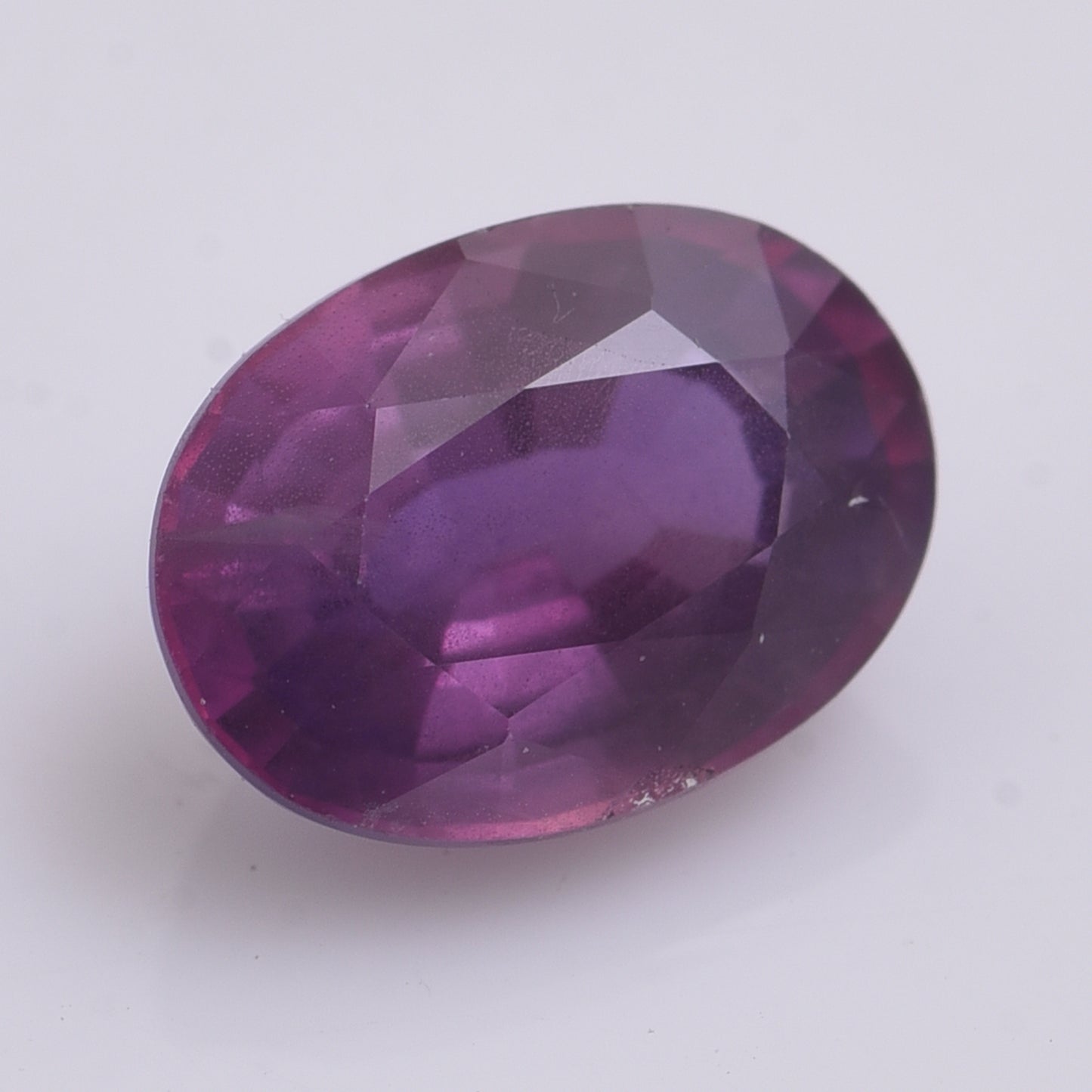 1.23 Natural Corundum Purple Sapphire Oval Mixed Cut Gemstone