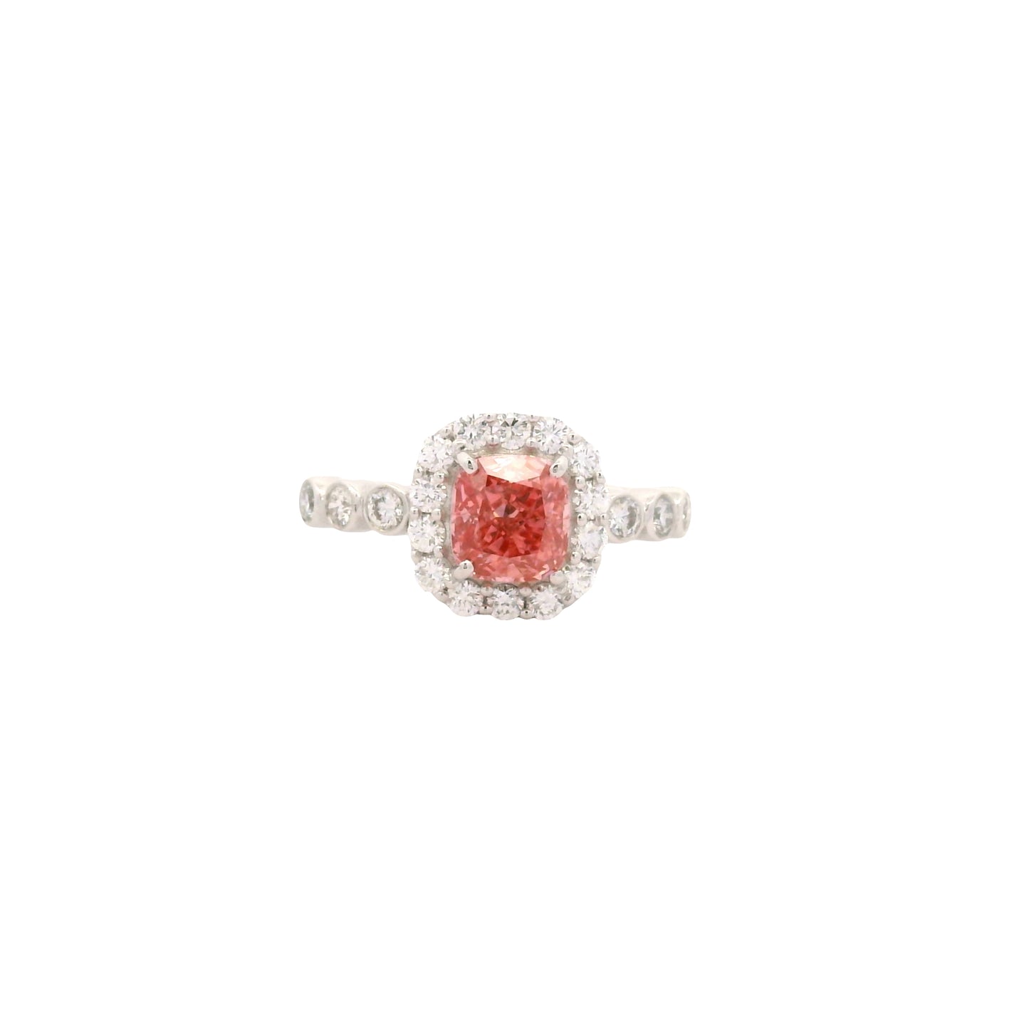 1.66 Carats Pink Lab Grown Diamond 14K Gold Ring
