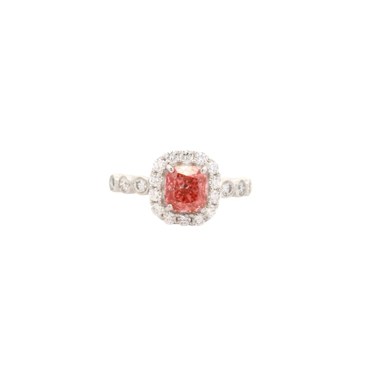1.66 Carats Pink Lab Grown Diamond 14K Gold Ring