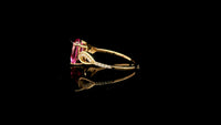 1.87 Ct Pear Lab Grown Pink Sapphire 14K Gold Ring
