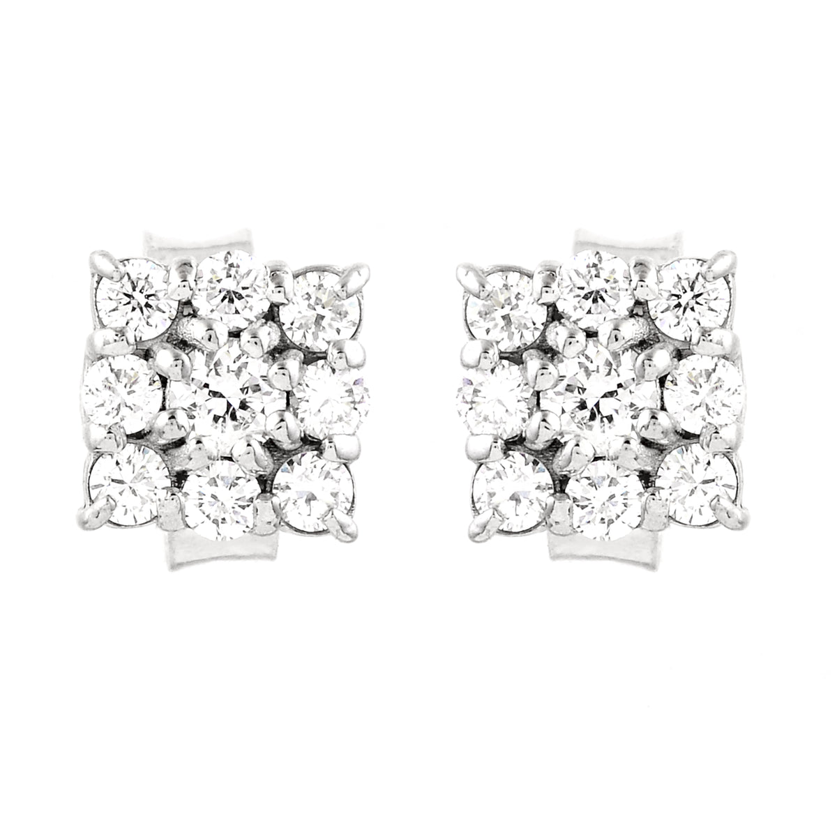 0.71 Ct Round Lab Grown Diamond 925 Silver Earrings