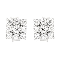 0.71 Ct Round Lab Grown Diamond 925 Silver Earrings
