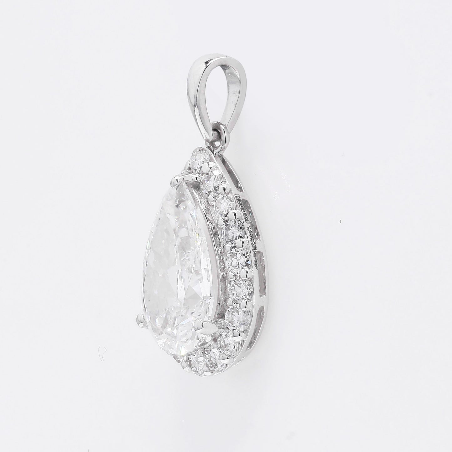 2.21 Ct Pear Brilliant Lab Grown Diamond 14K Gold Pendant