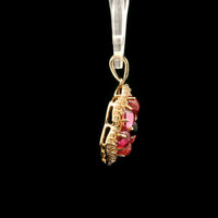 3.07 Ct Round Tourmaline 14K Gold Pendant
