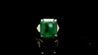 20.00 Ct Emerald Cut Natural Beryl Emerald 18K Gold Ring