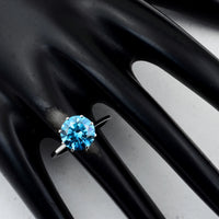 2.09 Carats Blue Lab Grown Diamond 14K Gold Ring